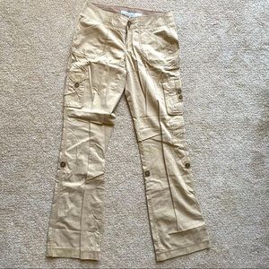 Low-Rise Tan Cargo Pants Old Navy Size 0